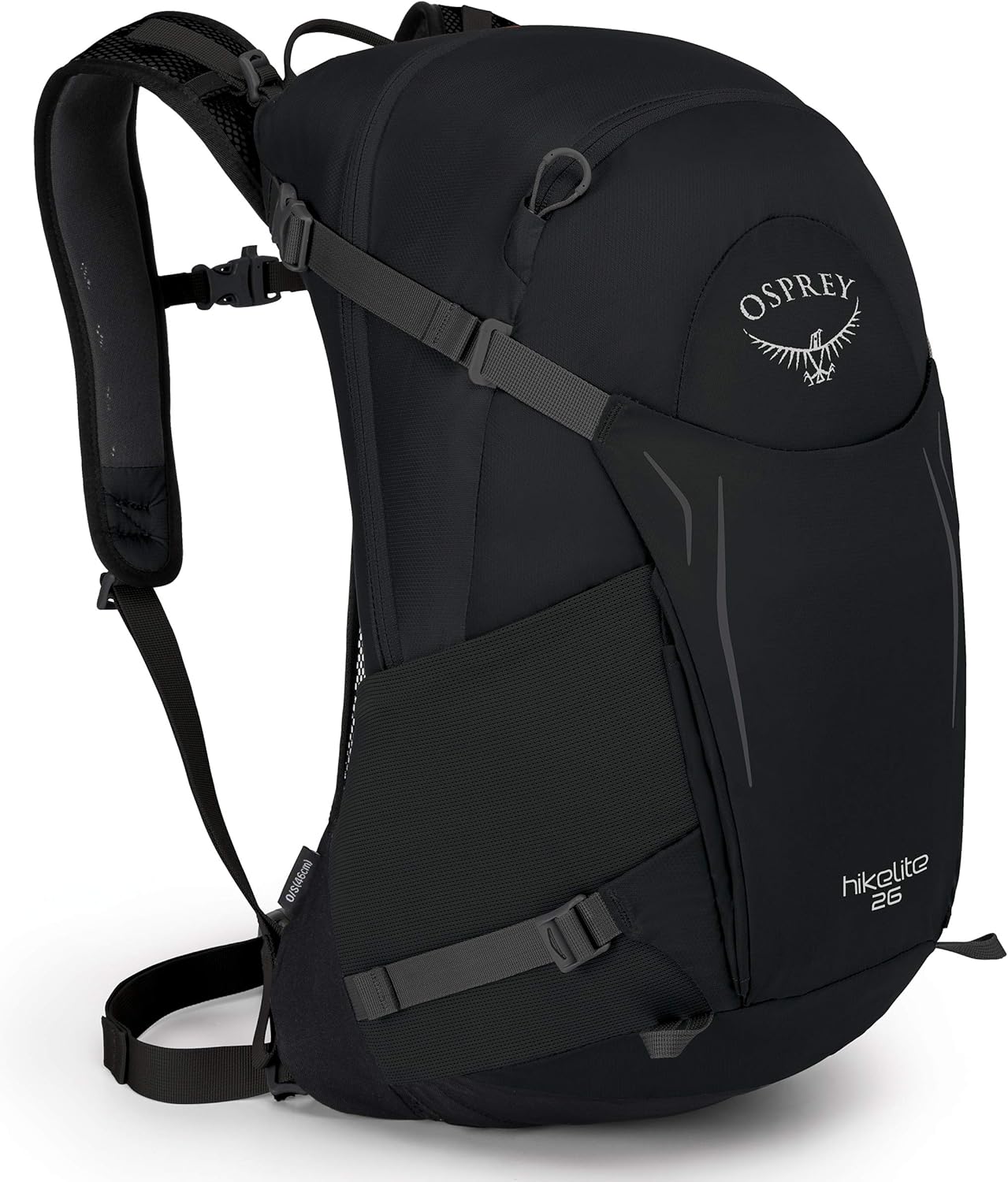 Hikelite 26L Unisex Hiking Backpack, Black