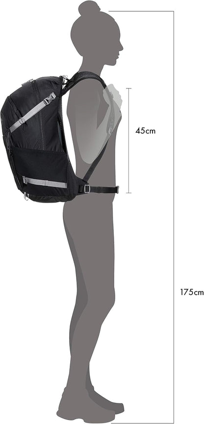Hikelite 26L Unisex Hiking Backpack, Black